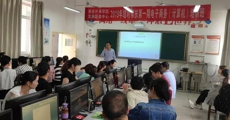 西安外事學院與漢陰縣職教中心2019結對幫扶電子商務培訓班開班 計算機技術培訓啟動